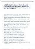 ABST EXAM (Alberta Basic Security Training exam) Questions With 100% Correct Answers.