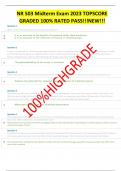 NR 503 Midterm Exam 2023 TOPSCORE GRADED 100% RATED PASS!!!NEW!!!