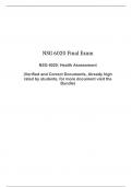 NSG 6020 final Exam (Version 2), NSG 6020/ NSG6020 : Health Assessment, South University, Savannah