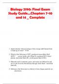 Biology 2190: Final Exam Study Guide...Chapters 7-10 and 14 _ Complete 1.