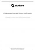 LATEST FUNDAMENTALS OF INFORMATION SECURITY 2023 (CHAPTERS 1-6) . QUESTIONS AND ANSWERS