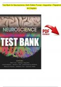 Neuroscience 6th Edition TEST BANK by Purves • Augustine • Fitzpatrick • | Verified Chapter's 1 - 34 | Complete