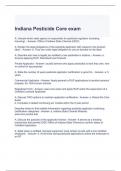 Indiana Pesticide Core exam with complete solutions