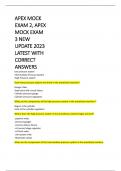 APEX MOCK EXAM 2, APEX MOCK EXAM 3 NEW UPDATE 2023 LATEST WITH CORRECT ANSWERS