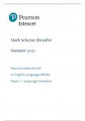 EDEXCEL A LEVEL ENGLISH LANGUAGE PAPER 1  2023 MARK SCHEME