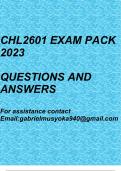 CHL2601 Exam pack 2024