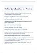 GA Pest Exam Questions and Answers