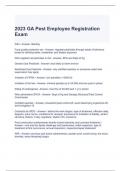 2023 GA Pest Employee Registration Exam