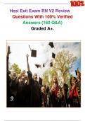      Hesi Exit Exam RN V2 Review  Questions With 100% Verified  Answers (160 Q&A)  Graded A+. 