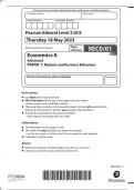 EDEXCEL A LEVEL 2023 ECONOMICS A QUESTION PAPER 1 AND MARK SCHEME