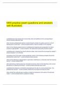  NHA practice exam questions and answers well illustrated.