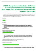 ATI RN Comprehensive Predictor 2019 Form D STUDY GUIDE REVISED 2023 UPDATED REAL EXAM 150+ QUESTIONS WITH VERIFIED  EXPERT SOLUTIONS