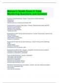 Women's Health Exam II Fetal Monitoring Questions and Answers-Graded A