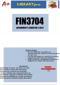 FIN3704 ASSIGNMENT 5 SEMESTER 2 2023