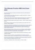 The Ultimate Practice NBE Arts Exam 2023 Questions with Verified Answers