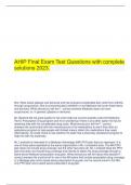 AHIP Final Exam Test Questions with complete solutions 2023.