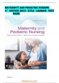 Maternity and Pediatric Nursing  4th Edition Ricci Kyle Carman Test Bank