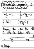 Organic Chemistry - Organometallic Compounds