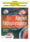 Test Bank Applied Pathophysiology for the Advanced Practice Nurse 1st Edition Test Bank - All Chapters | Complete Guide 2022