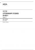 AQA GCSE CITIZENSHIP STUDIES Paper 1 JUNE 2023 MARK SCHEME