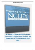 NCLEX RN Q/Bank Princeton Review (516 terms,415 pgs.) / NCLEX-PN/ NCSBN Practice Questions 1-15 (149 Terms) & NCSBN NCLEX Questions (Complete Study Guide,409 Terms) 4 in 1. 