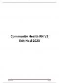  Community Health RN V3 Exit Hesi Guaranteed A+ TB Guide (All 160 Q&A)