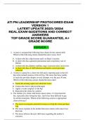 ATI PN LEADERSHIP PROTOCORED EXAM  VERSION 1  LATEST UPDATE 2023/2024  REAL EXAM QUESTIONS AND CORRECT  ANSWERS  TOP GRADE SCORE GUARANTEE, A+  GRADE SCORE