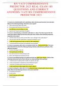 RN VATI COMPREHENSIVE PREDICTOR 2023 REAL EXAM 180 QUESTIONS AND CORRECT ANSWERS/ VATI RN COMPREHENSIVE PREDICTOR 2023