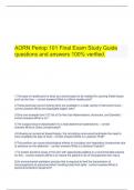 AORN Periop 101 Final Exam Study Guide questions and answers 100% verified