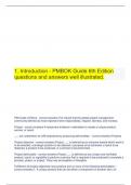 1. Introduction - PMBOK Guide 6th Edition questions and answers well illustrated.