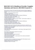 RQI 2025 ACLS Healthcare Provider Complete Questions and Answers 2023/2024 Assured A+.