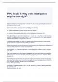 IFPC Topic 4 Why does intelligence require oversight? Exam Questions and Answers
