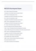 NCCCO Acronyms Exam with correct Answers