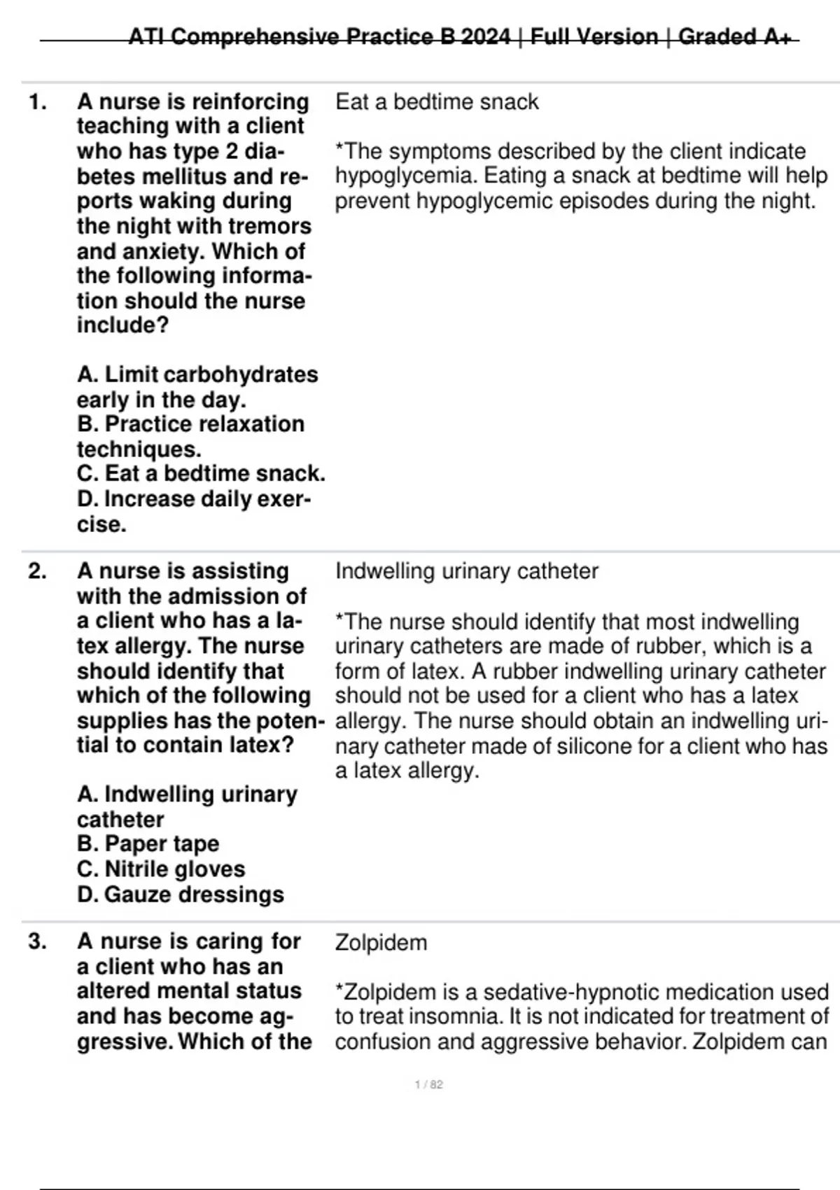 ATI Comprehensive Practice B 2024 | Full Version | Graded A+ - Stuvia US