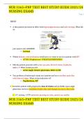 NUR 3165>FNP TEST BEST STUDY GUIDE 2023/24 NURSING EXAMS