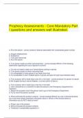 Prophecy Assessments - Core Mandatory Part I questions and answers well illustrated.
