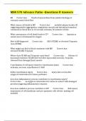 MSN 570 Advance Patho -Questions & Answers