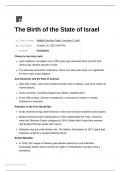 The Birth of the State of Israel