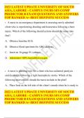 2023 LATEST UPDATE UNIVERSITY OF SOUTH ASIA, LAHORE - CAMPUS 1NURS SFS COMP PREDICTOR B EXAM QUESTIONS AND ANSWERS TOP RANKED A+ BEST DEFINITE SUCCESS 