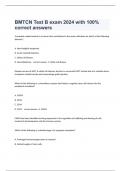 BMTCN Test B exam 2024 with 100% correct answers