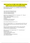 SFO Utah Post (CORE 1010-1090) Questions with Correct Answers Graded to Pass