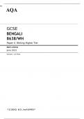 AQA GCSE BENGALI 8638/WH Paper 4 JUNE 2023 MARK SCHEME: Writing Higher Tier