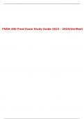 FNDH 400 Final Exam Study Guide 2023 – 2024(Verified)