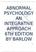 ABNORMAL PSYCHOLOGY AN INTEGRATIVE APPROACH 6TH EDITION BY BARLOW ★★★★★