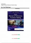 Test Bank For Ruppel's Manual of Pulmonary Function Testing 12th Edition by Carl Mottram, All Chapters.