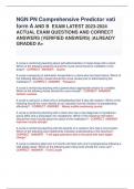 NGN PN Comprehensive Predictor vati  form A AND B EXAM LATEST 2023-2024  ACTUAL EXAM QUESTIONS AND CORRECT  ANSWERS (VERIFIED ANSWERS) |ALREADY  GRADED A+