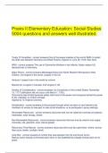  Praxis II Elementary Education: Social Studies 5004 questions and answers well illustrated.