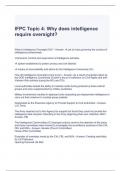 IFPC Topic 4 Why does intelligence require oversight Exam 