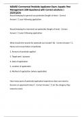 MDARD Commercial Pesticide Applicator Exam: Aquatic Pest Management (198 Questions) with Correct solutions | 20232024