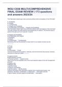 WGU C836 MULTI/COMPREHENSIVE FINAL EXAM REVIEW | 173 questions and answers 2023/24